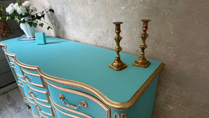 Tiffany Blue & Gold Dresser - Revivals