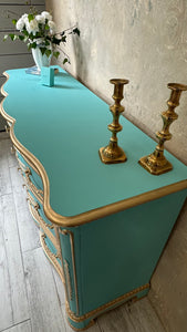 Tiffany Blue & Gold Dresser - Revivals