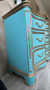 Tiffany Blue & Gold Dresser - Revivals