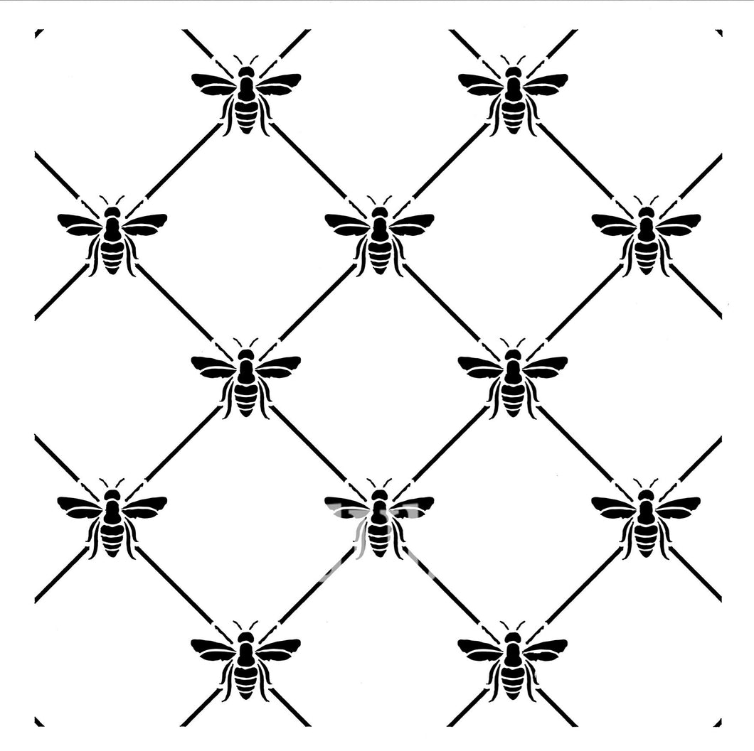Posh Chalk Stencil Bee POSHitive 30cm x 30cm