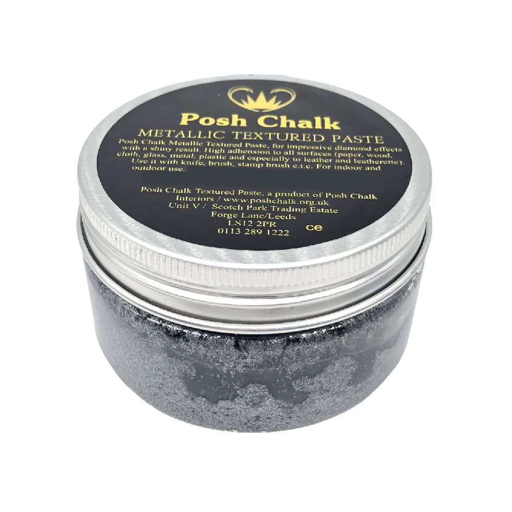 Posh Chalk Metallic TEXTURED Paste Black Graphite  - 110 ml
