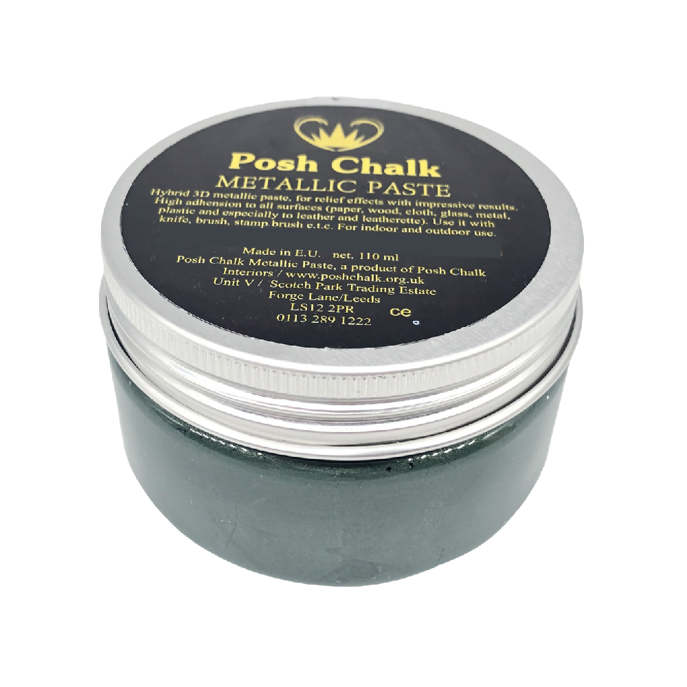 Posh Chalk Smooth Metallic Paste Green Dark - 110 ml
