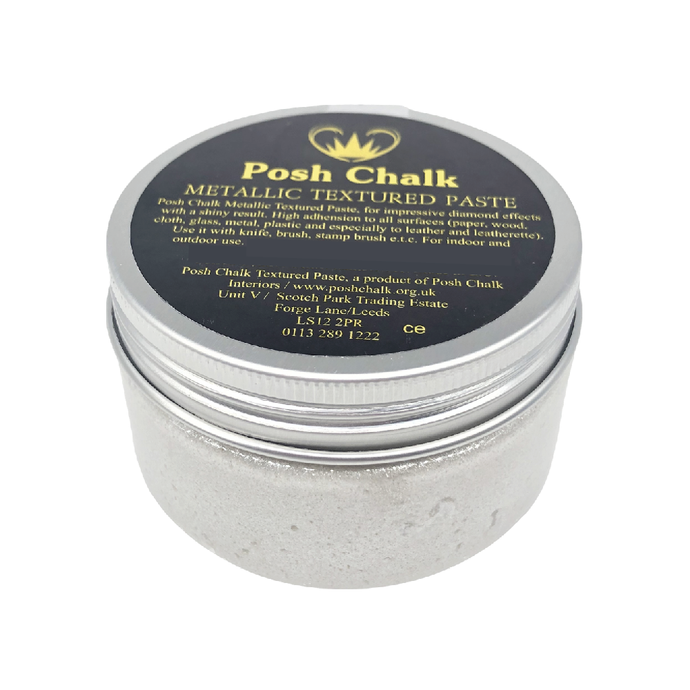 Posh Chalk Metallic TEXTURED Paste Pearl White  - 110 ml