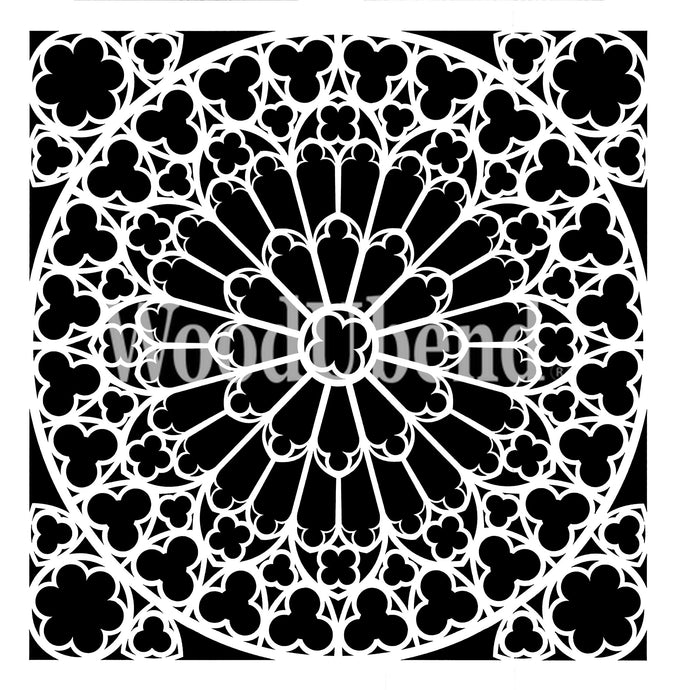 Posh Chalk Stencil Stone Rosette 40cm x 40cm