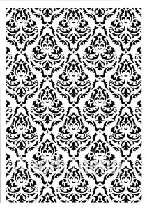Posh Chalk Stencil Victorian Wallpaper 21cm x 30cm