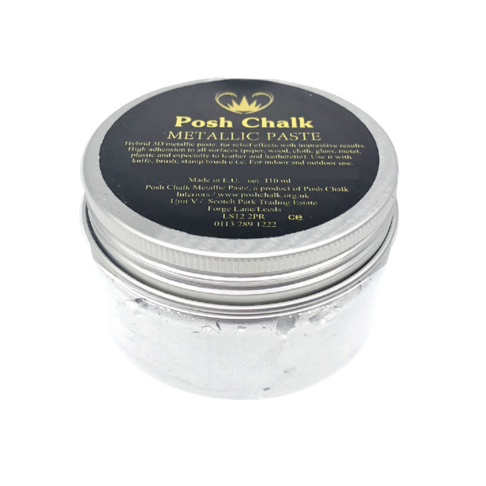Posh Chalk Smooth Metallic Paste White Titanium - 110 ml