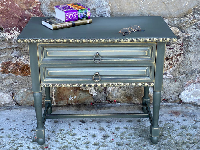 Dark Green and Gold Set of Drawers - Revivals