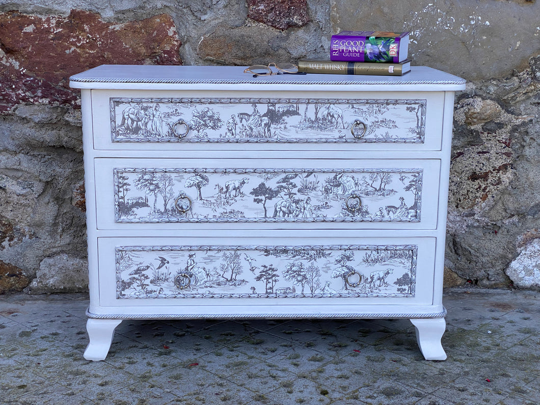 Toile De Jouy small set of drawers